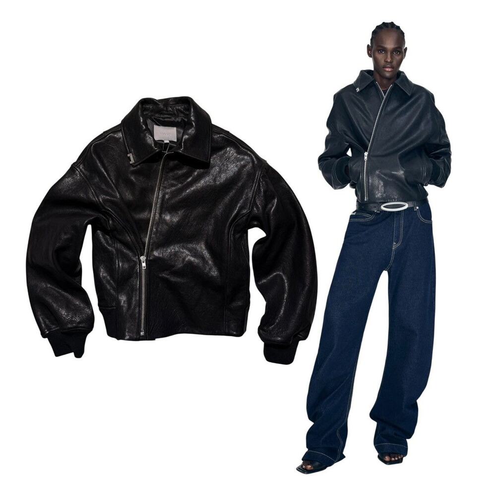 Haelo wrap leather bomber